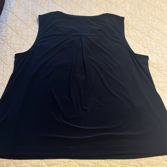 Anne Klein navy tank blouse - Picture 5 of 6